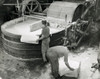 High angle view of two workers working in a paper mill Poster Print - Item # VARSAL25535104