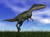 Monolophosaurus dinosaur walking in the grass Poster Print - Item # VARPSTEDV600143P