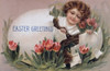 Easter Greetings Nostalgia Cards Poster Print