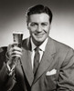 Portrait of mid adult man holding glass of beer Poster Print - Item # VARSAL2554109