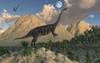 A Massospondylus dinosaur Poster Print
