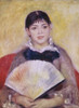 Girl with a Fan   1881   Pierre-Auguste Renoir   Hermitage Museum  St. Petersburg Poster Print - Item # VARSAL261500