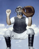 Close-up of a baseball catcher crouching Poster Print - Item # VARSAL2553687A