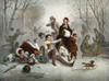 Outdoor ice skating in the 19th century. From Illustrierte Sittengeschichte vom Mittelalter bis zur Gegenwart by Eduard Fuchs, published 1909. PosterPrint - Item # VARDPI2430181