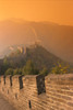 China, The Great Wall At Hazy Orange Sunset PosterPrint