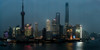 Skylines at the waterfront at night, Oriental Pearl Tower, The Bund, Pudong, Huangpu River, Shanghai, China Poster Print - Item # VARPPI168305