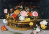 Roses, Tulips, and other Flowers in a Wicker Basket, Jan Bruegel the Elder (8 x 10) Poster Print (8 x 10) - Item # MINSAL900137123