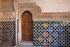 Spain, Andalusia, Alhambra Ornate door and tile of Nazrid Palace Poster Print by Julie Eggers (8 x 10) - Item # MINPDDEU27JEG0110B