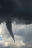 Dramatic funnel cloud created in dark storm clouds; Calgary, Alberta, Canada PosterPrint - Item # VARDPI12285203