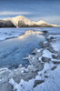 Morning Light On The Kenai Mountains Reflects On The Waters And Ice Of Turnagain Arm, Southcentral Alaska, Winter. Hdr PosterPrint - Item # VARDPI2093477