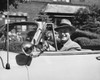 Businessman sitting in a car and smiling Poster Print - Item # VARSAL25528112