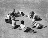 High angle view of a group of children playing with marbles Poster Print - Item # VARSAL2554324A