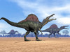 Three Spinosaurus dinosaurs walking in the desert Poster Print - Item # VARPSTEDV600035P