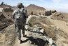 Afghan National Army and U.S. soldiers patrol the village of Akbar Kheyl, Afghanistan Poster Print - Item # VARPSTSTK103490M