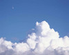 Cumulus clouds and moon in sky Poster Print by Panoramic Images (24 x 20) - Item # PPI137063