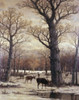 Deer Foraging  Winter  19th C.  Artist Unknown Poster Print - Item # VARSAL900132351