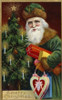 A Merry Christmas: Santa & Christmas Card  Nostalgia card Poster Print - Item # VARSAL9801175