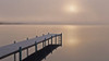 A Foggy Sunrise Over A Dock In Lake Whatcom During Winter, Bellingham Washington, Usa PosterPrint - Item # VARDPI2163923