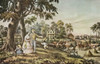 American Country Life: Summer Evening Currier & Ives Lithograph Poster Print - Item # VARSAL900131509