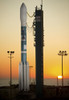 October 27, 2011 - The Delta II rocket with it's NPOESS Preparatory Project spacecraft payload is seen shortly after the service structure was rolled back at Vandenberg Air Force Base, California. Poster Print - Item # VARPSTSTK203746S