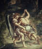 Jacob Wrestles with the Angel  Eugene Delacroix Poster Print - Item # VARSAL9009070