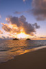 Hawaii, Oahu, Lanikai, Sunrise With The Mokulua Islands In The Distance. PosterPrint - Item # VARDPI1989426