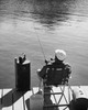 Rear view of man fishing Poster Print - Item # VARSAL2552105B