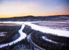 Aerial View Of The Tanana River Valley At Sunrise During Winter, Interior Alaska PosterPrint - Item # VARDPI2163911