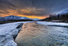 Morning Light Over The Chugach Mountains And Hunter Creek Near The Knik River In Southcentral Alaska, Spring, Hdr PosterPrint - Item # VARDPI2100493