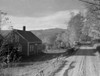 USA  New Hampshire  Jackson  roadside farmhouse on Thorn Hill  Mount Washington in distance Poster Print - Item # VARSAL255418793