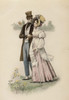 Couple Taking a Stroll  c. 1900  Nostalgia Cards  Color lithograph Poster Print - Item # VARSAL9801160