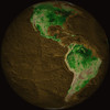Topographic Map of Earth Poster Print