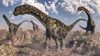 Argentinosaurus dinosaurs walking in the rocky desert Poster Print - Item # VARPSTEDV600292P
