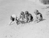 Group of children building sand castle on sandy beach Poster Print - Item # VARSAL25516728