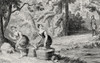 Washerwomen Disturbed By Waverley Engraving By George Cruikshank Dated 1842 Of A Scene From Sir Walter Scott's Novel Waverley PosterPrint - Item # VARDPI1861872