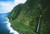 Hawaii, Big Island, Hamakua Coast, Waterfalls Cascade Into The Ocean PosterPrint - Item # VARDPI1993706