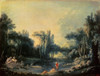 Landscape With A Pond 1746 S.d. 1746 Francois Boucher Oil On Canvas State Hermitage Museum  St. Petersburg  Russia Poster Print - Item # VARSAL261418