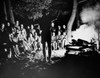 Group of boy scouts singing at a camp fire Poster Print - Item # VARSAL2552216