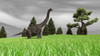 Large Brachiosaurus in an open field Poster Print - Item # VARPSTKVA600012P