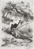 A Leopard Attacking An African Native In The 19Th Century. From El Mundo En La Mano Published 1878. PosterPrint - Item # VARDPI1903630