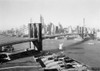 USA  New York  New York City  Brooklyn Bridge with Lower Manhattan skyline in background Poster Print - Item # VARSAL255421233