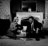 Young couple listening to records at home Poster Print - Item # VARSAL255417028