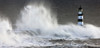 Waves Crashing On A Lighthouse, Seaham, Teesside, England PosterPrint - Item # VARDPI1852455