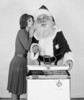 Woman whispering to Santa Claus Poster Print - Item # VARSAL2555684
