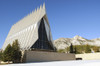 The Cadet Chapel at the U.S. Air Force Academy in Colorado Springs, Colorado, is the most distinctive feature on the Academy and hosts approximately 500,000 visitors annually. Poster Print - Item # VARPSTSTK104582M