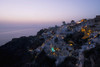 An aerial view of Oia and the windmill at dusk; Oia, Santorini, The Cyclades, The Aegean, The Greek Islands, Greece PosterPrint - Item # VARDPI12257066