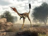 Mononykus dinosaur walking in the desert amongst Tamarix trees Poster Print - Item # VARPSTEDV600338P