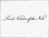 Lord Horatio Nelson's Visiting Card. Horatio Nelson, 1St Viscount Nelson, 1St Duke Of Bront PosterPrint - Item # VARDPI2220887