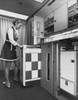 Side profile of a stewardess preparing a service cart Poster Print - Item # VARSAL25523806