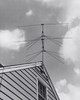 Low angle view of a television antenna on the roof of a house Poster Print - Item # VARSAL25533634